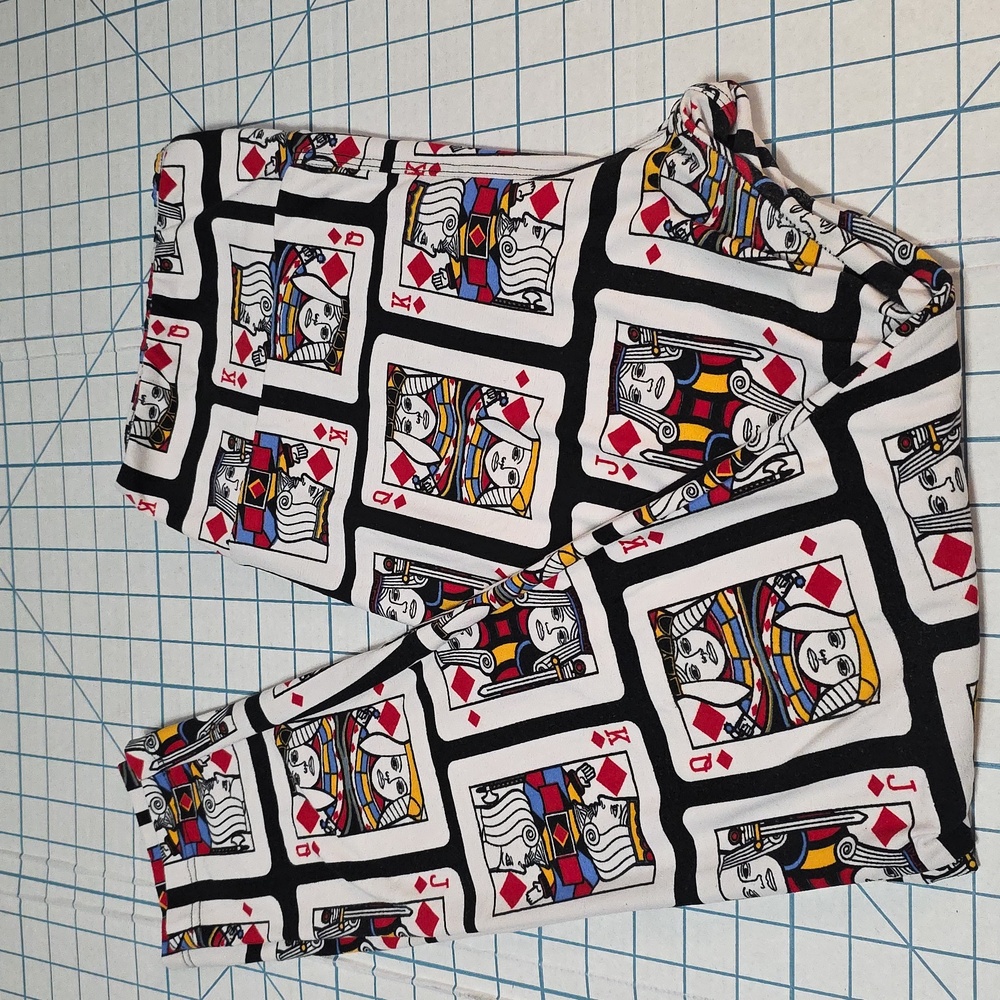 LulaRoe Leggings T&C ONE‎ SIZE Preloved, Kings Queens Diamond Cards